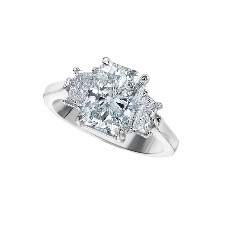 Platinum Radiant Diamond Engagement Ring