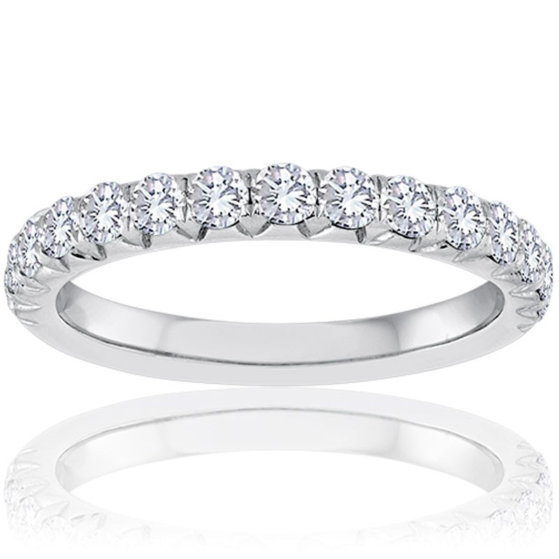 Women's Wedding Ring - 14k White Gold and Diamond - 0.75 ct. Total Diamond Weight