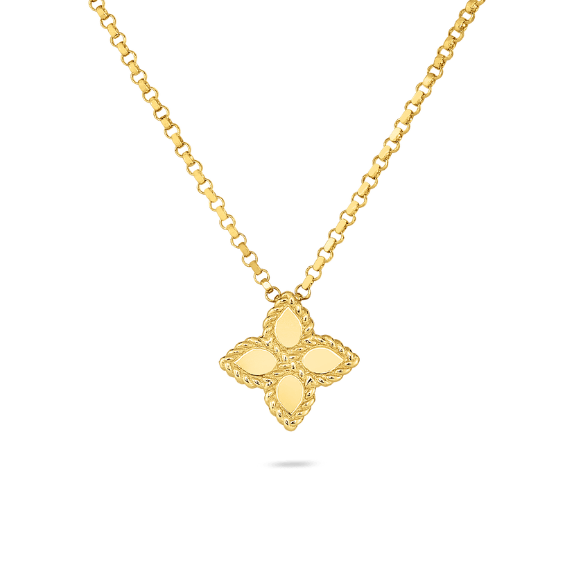 Yellow Gold Prince Flower Small Pendant