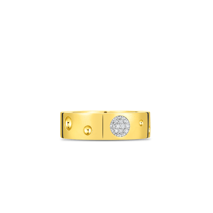 Yellow Gold & Diamond Pois Moi Luna Ring