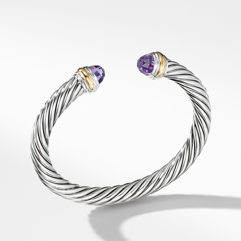 Cable Classics Collection® Bracelet with Amethyst and 14K Gold