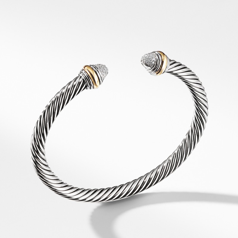 Cable Classics Collection® Bracelet with Diamonds and 14K Gold