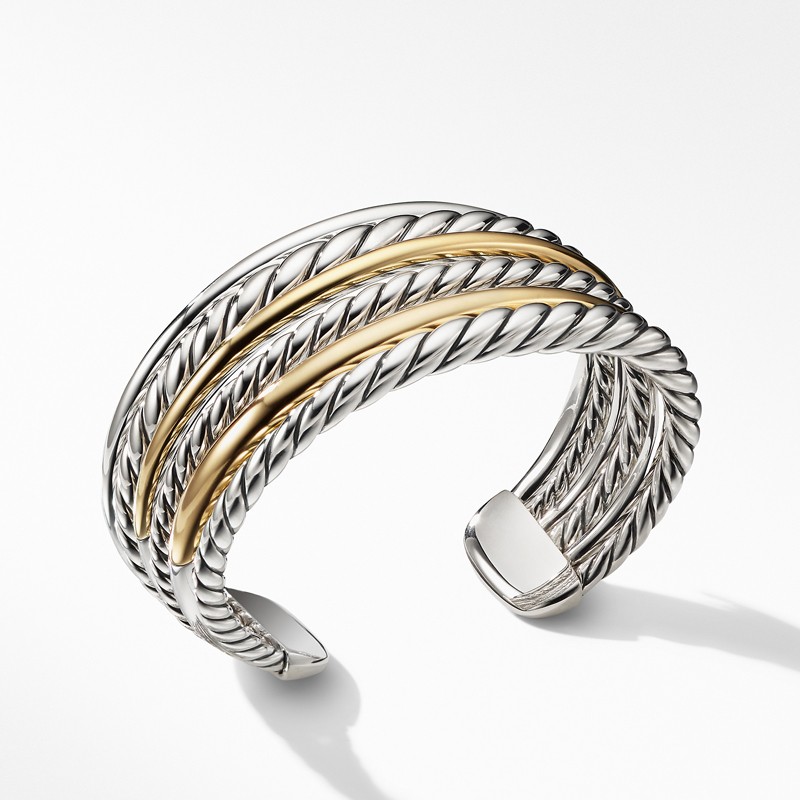 Pure Form® Cuff Bracelet with 18K Gold