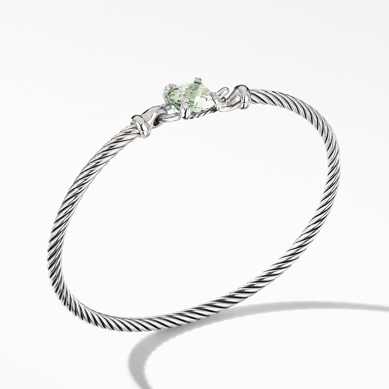 Chatelaine® Bracelet with Prasiolite and Diamonds