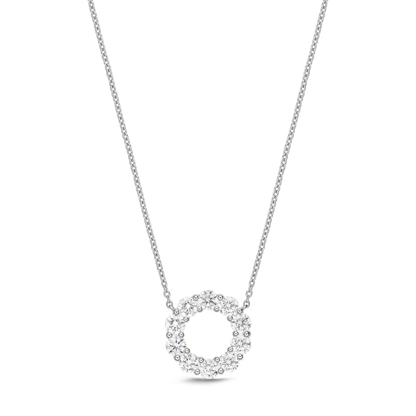 Classic Open Circle Diamond Necklace