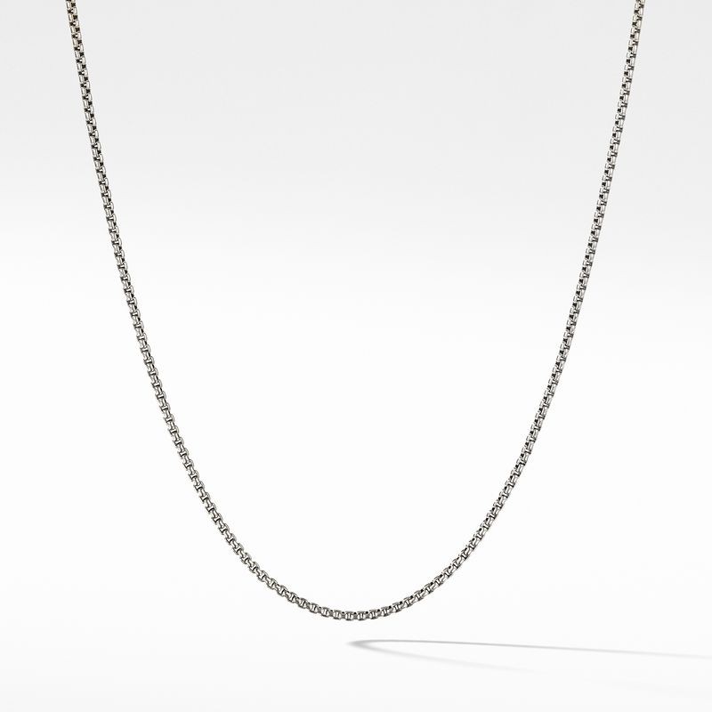 14k Yellow Gold and Silver Baby Box Chain