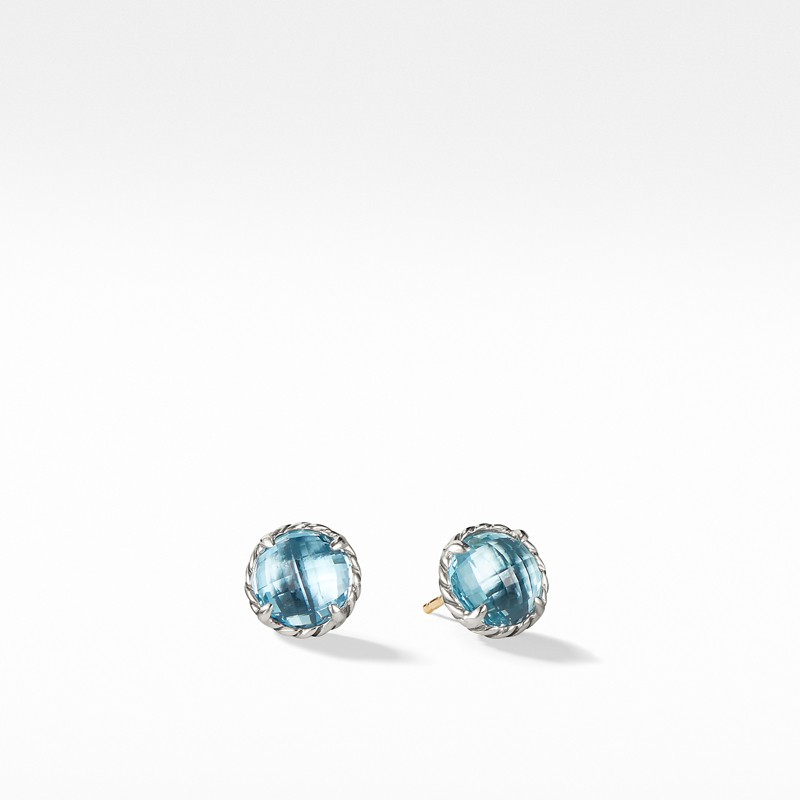 Earrings with Blue Topaz