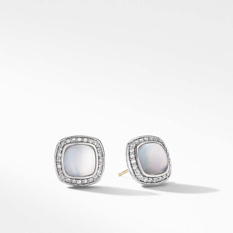 Albion® Stud Earrings with Rock Crystal and Diamonds