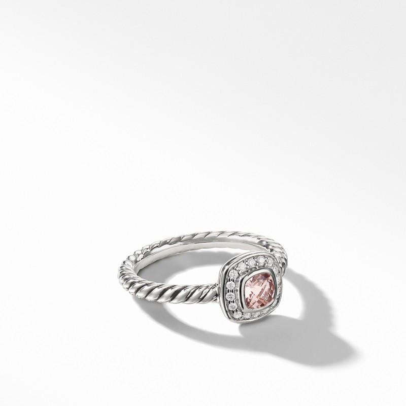 Albion® Kids Ring with Morganite and Diamonds, 4mm