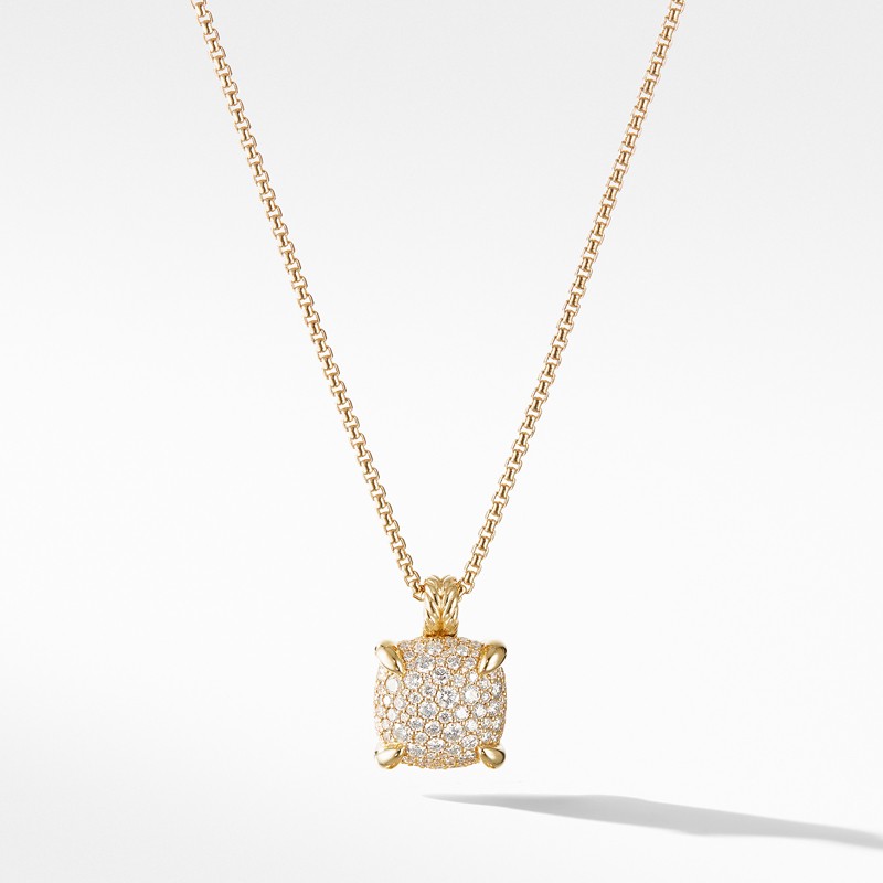 Chatelaine® Pendant Necklace with Diamonds in 18K Yellow Gold