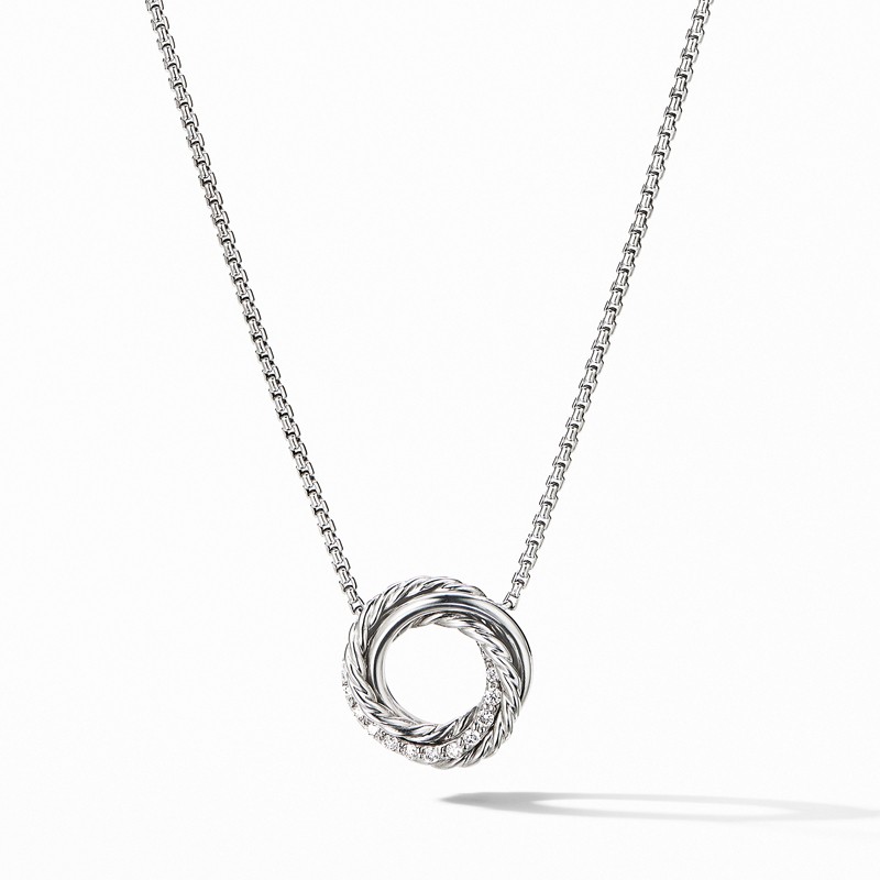 Crossover® Mini Pendant Necklace with Diamonds