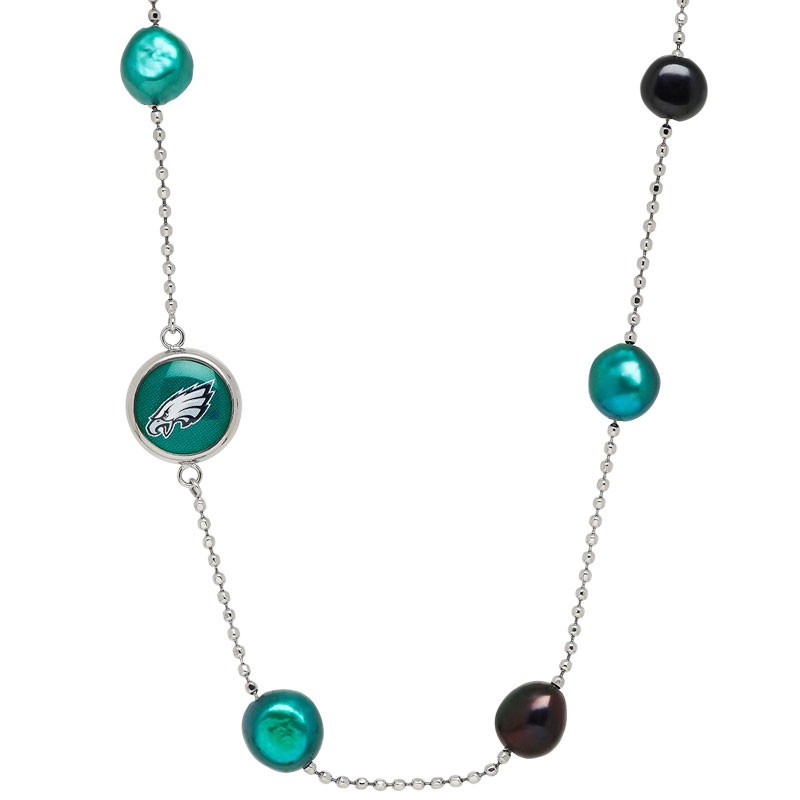Philadelphia Eagles Pearl Tincup Necklace