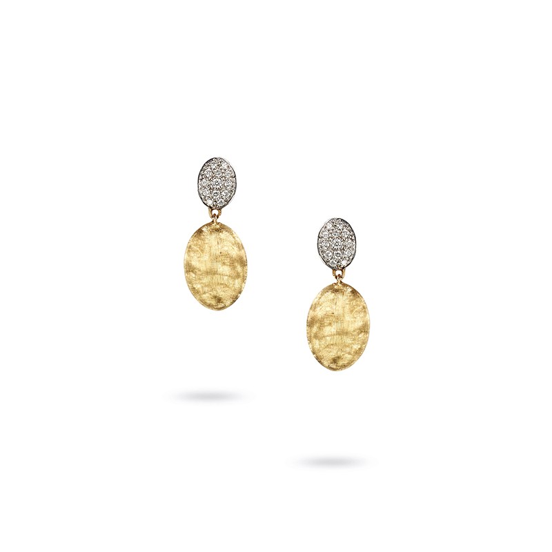 Siviglia Gold and Diamond Pave Drop Earrings