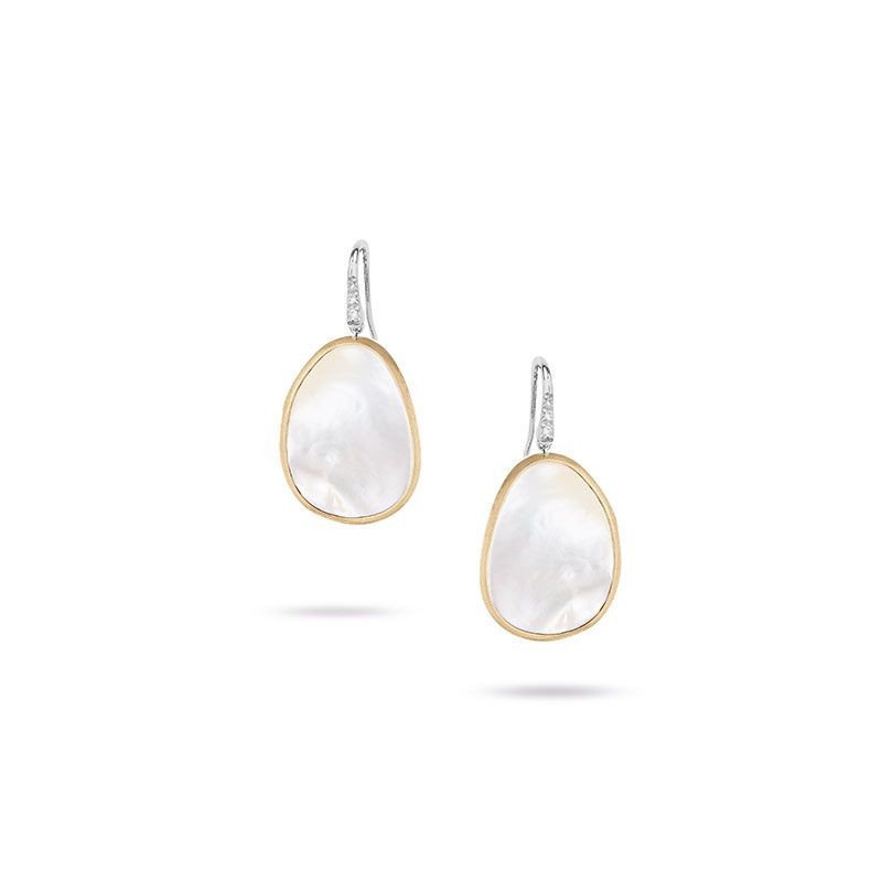 18k Yellow Gold Mother of Pearl Petite Earrings