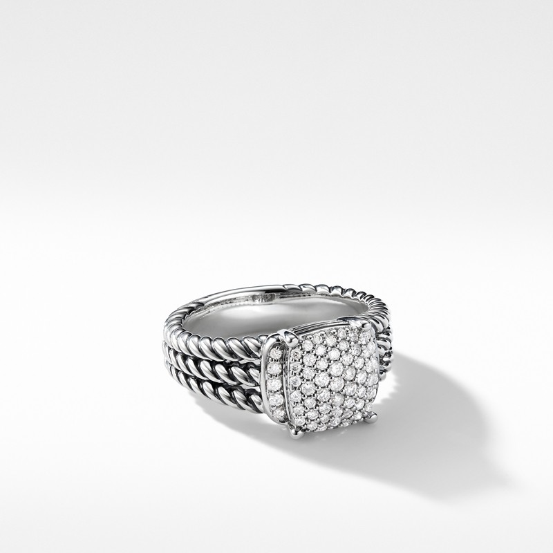 Petite Wheaton® Ring with Diamonds