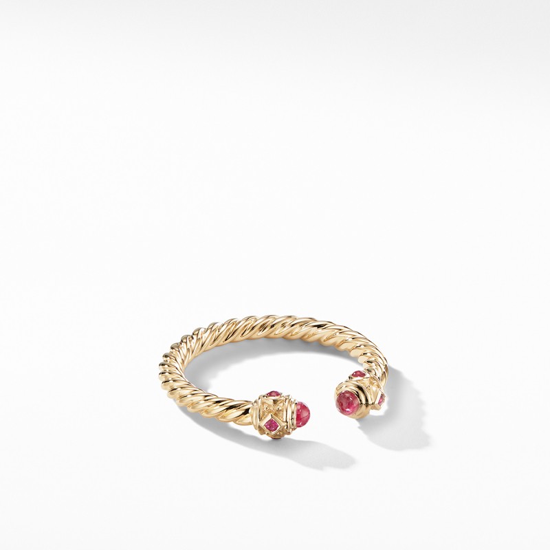 Renaissance Ring in 18K Gold with Rubies