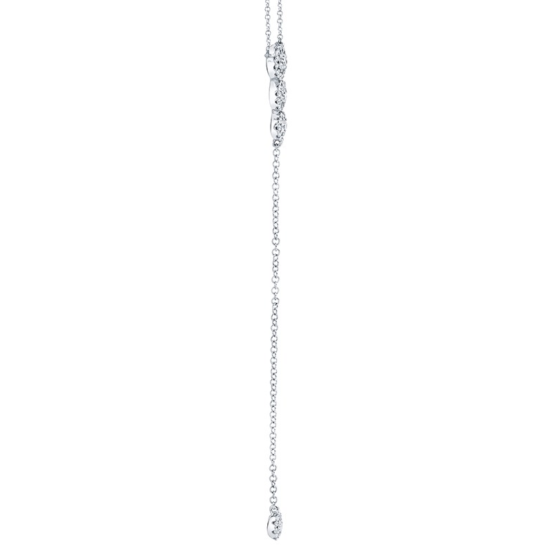 White Gold and Diamond Y Necklace