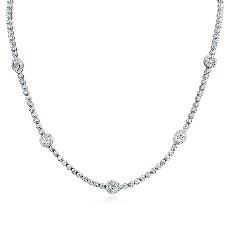 18k White Gold Diamond Tennis Necklace