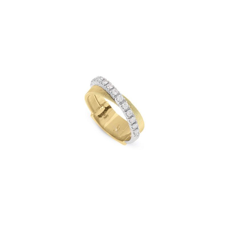 Masai Yellow Gold Diamond Crossover Ring