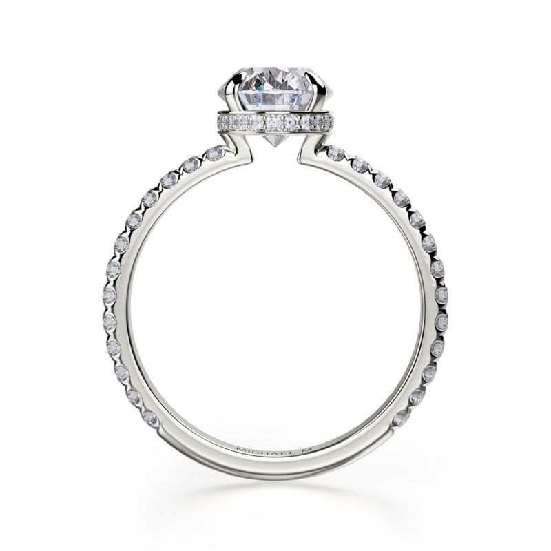 18k White Gold Oval Diamond Engagement Mounting