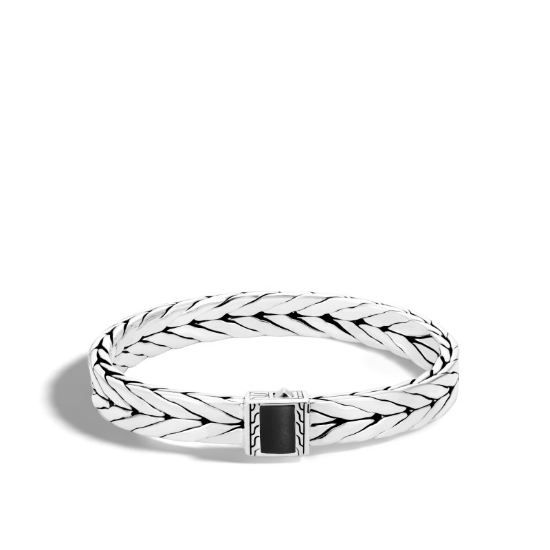 Modern Chain Bracelet with Black Onyx
