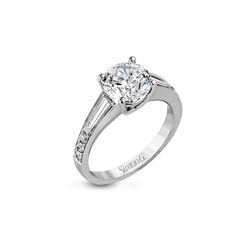 18k White Gold Diamond Engagement Ring Mounting