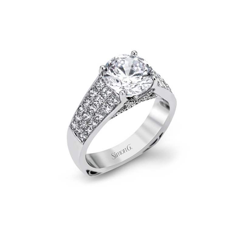 18k White Gold Diamond Engagement Ring Mounting