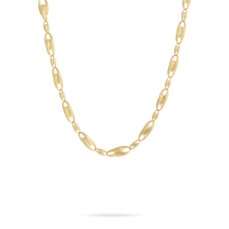 18k Yellow Gold Interlocking Link Necklace