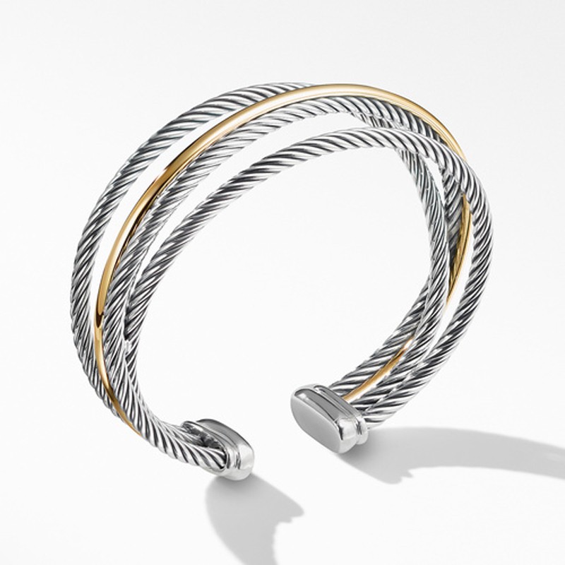 The Crossover Collection® Three-Row Cuff with 18K Yellow Gold