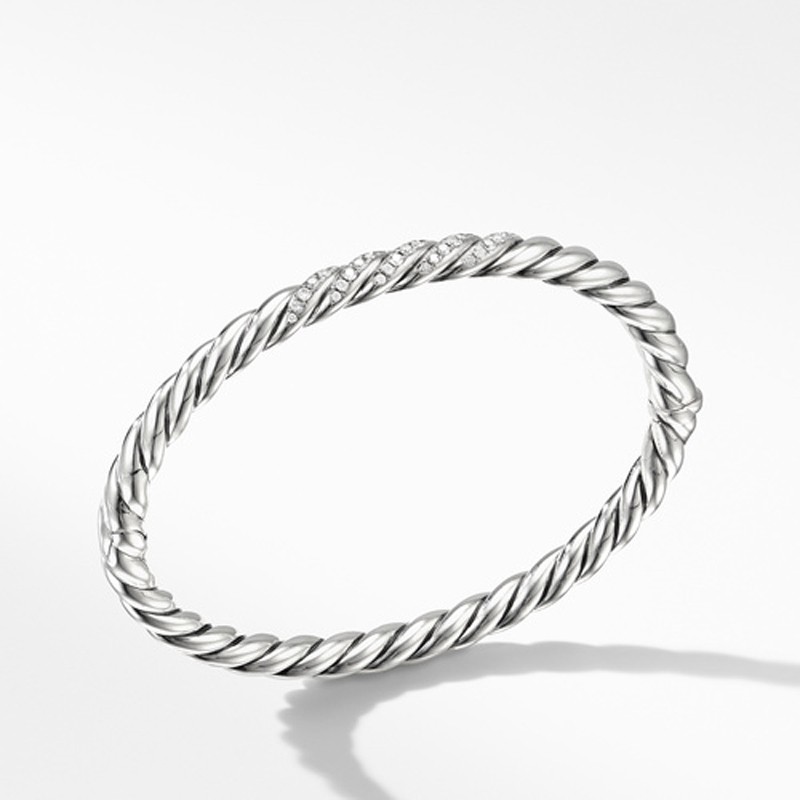 Stax Cable Bracelet with Diamonds