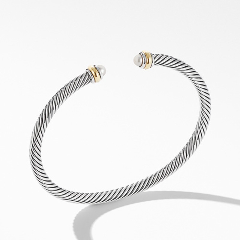 Cable Classic Collection® Bracelet with Pearl and 18K Yellow Gold