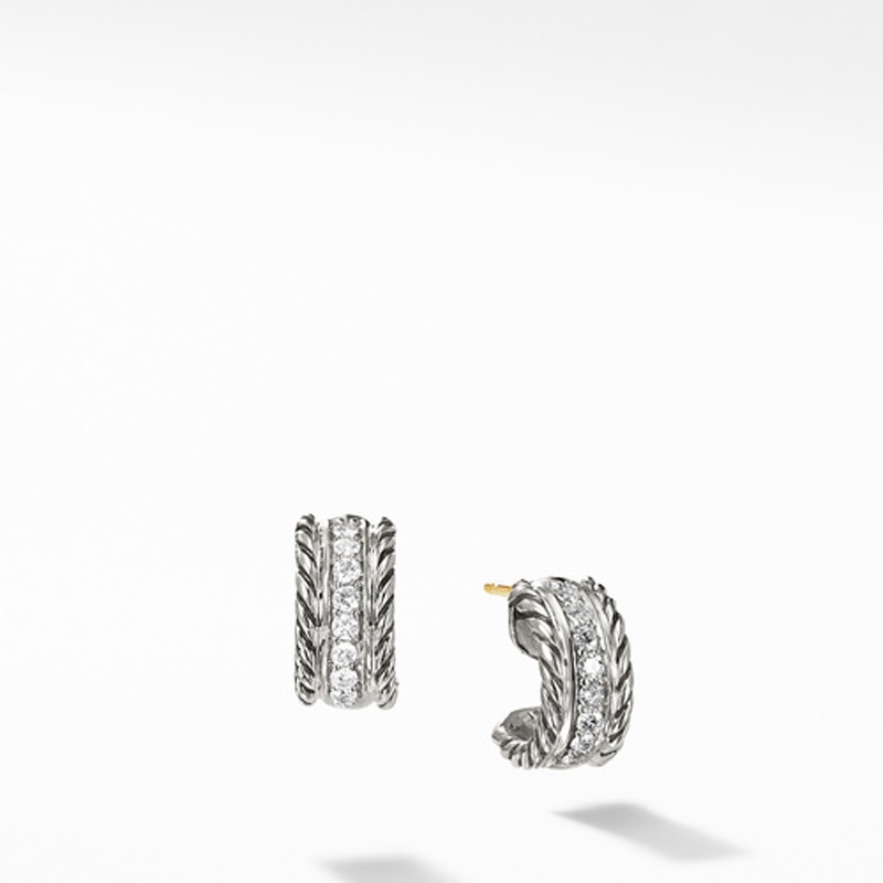 Cable Classics Earrings with Diamonds