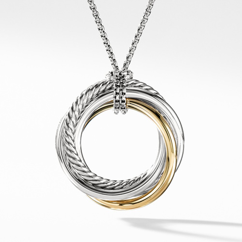 The Crossover Collection® Large Pendant Necklace with 14K Yellow Gold
