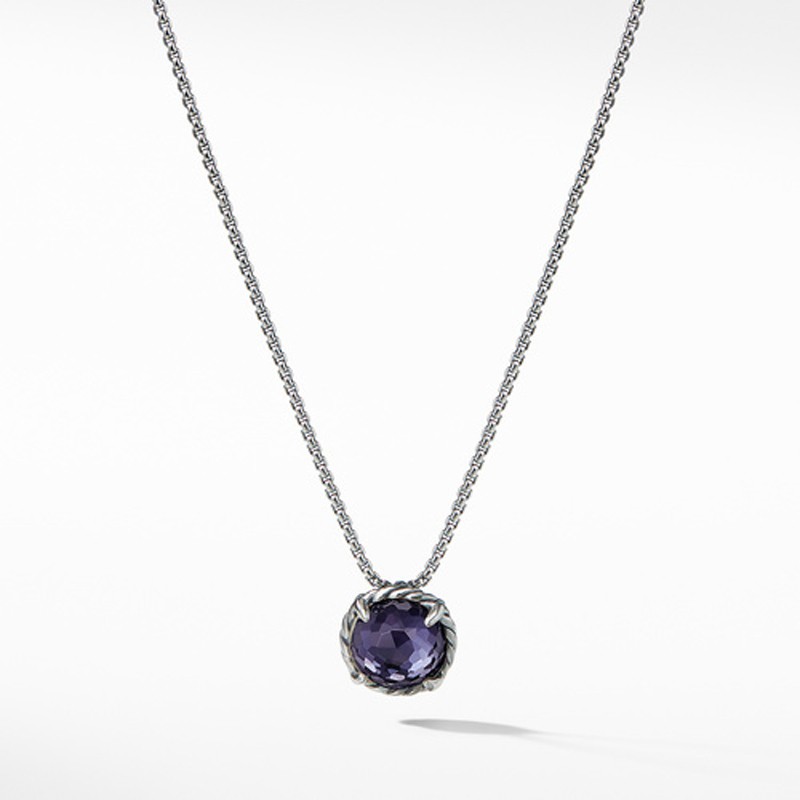 Châtelaine® Pendant Necklace with Black Orchid