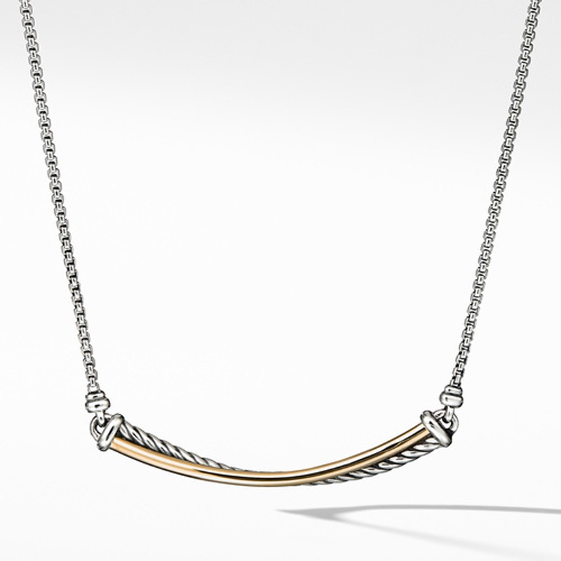 The Crossover Collection® Bar Necklace with 18K Yellow Gold
