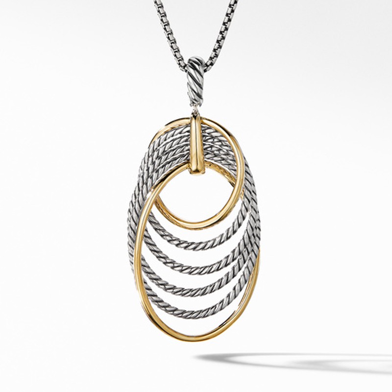 DY Origami Pendant Necklace with 18K Yellow Gold