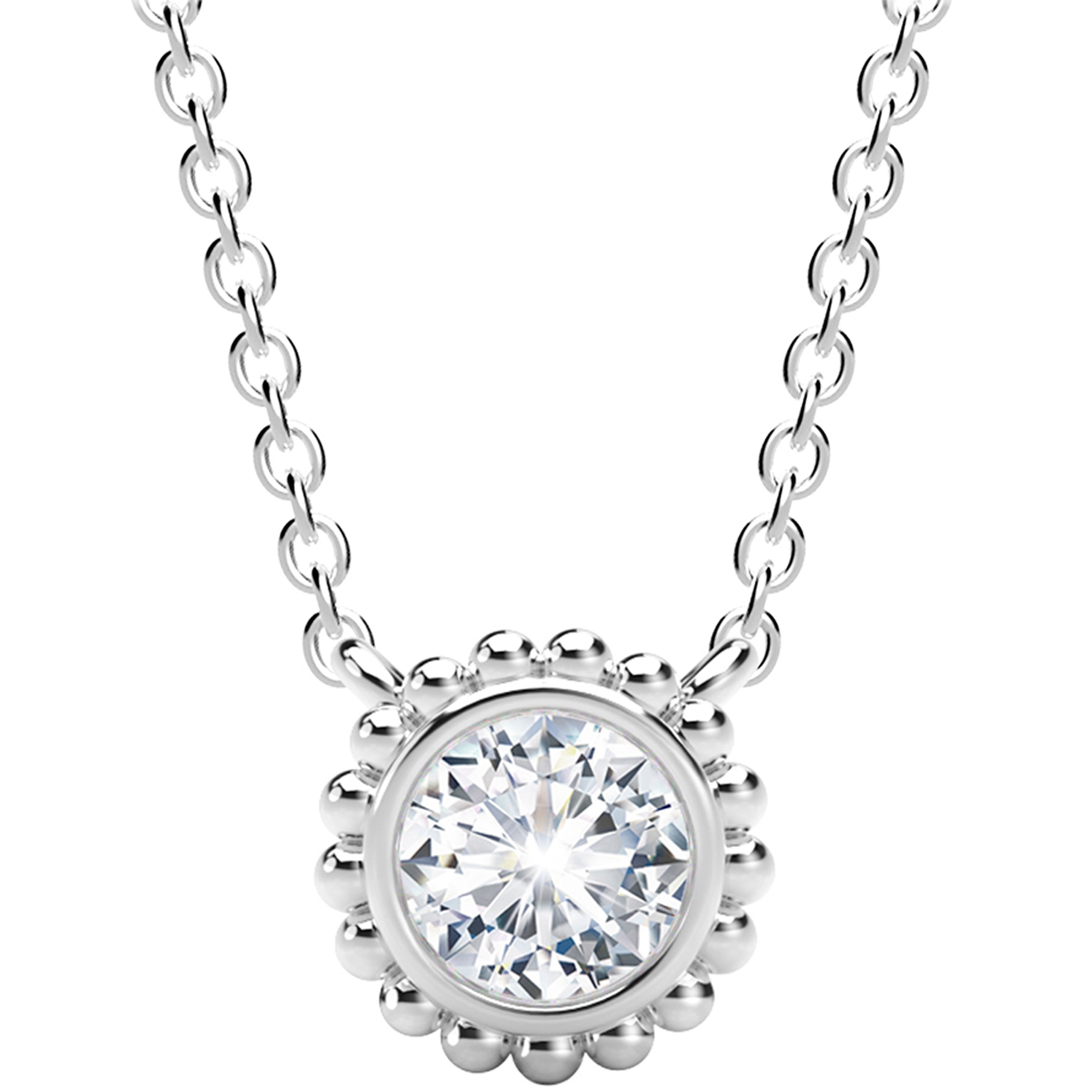 The Tribute Collection Round Beaded Pendant