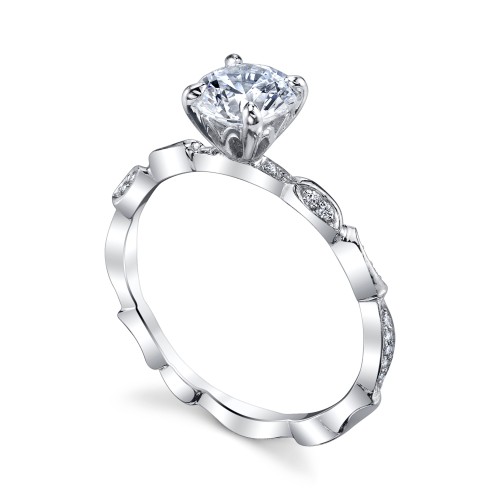 Lilly of the Valley Engagement Ring Mounting 