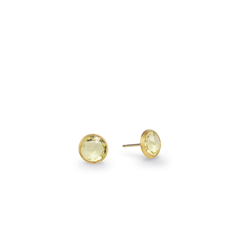18k Yellow Gold Citrine Stud Earrings