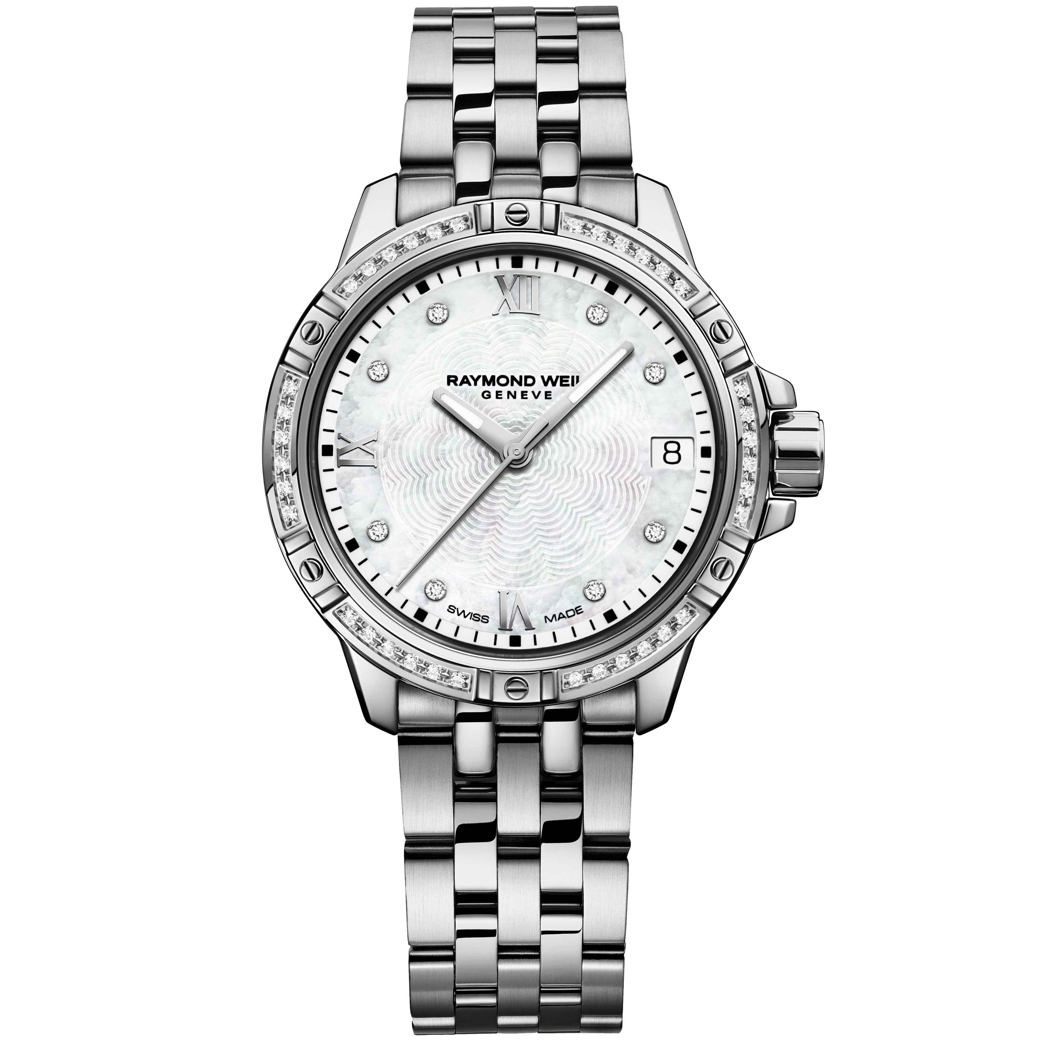Ladies Steel Tango Diamond Bezel Watch