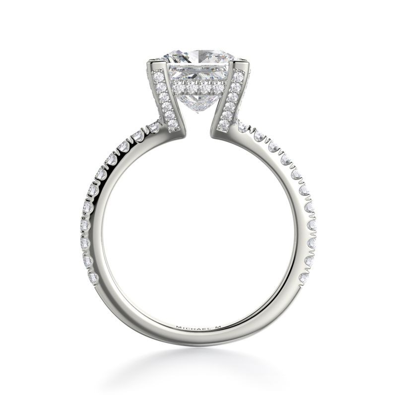 18k White Gold Prong Set Diamond Engagement Mounting