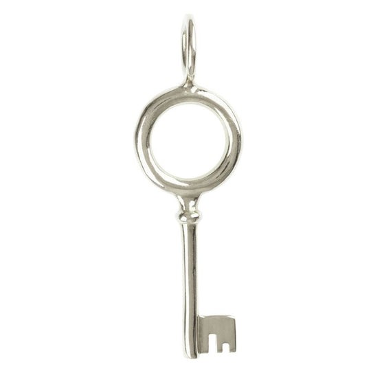 Silver Skate Key Charm