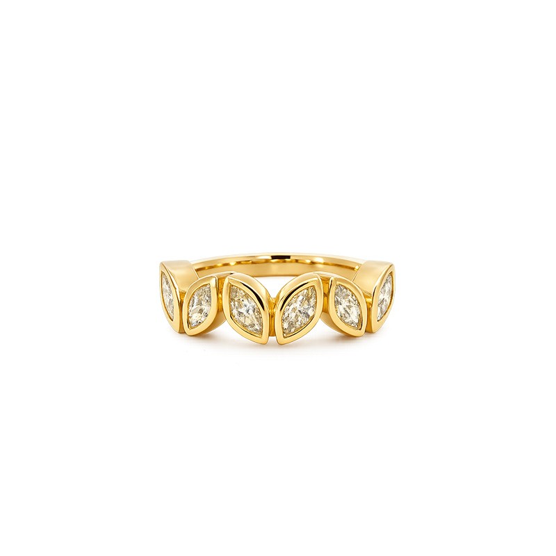 Yellow Gold Diamond Marquise Ring