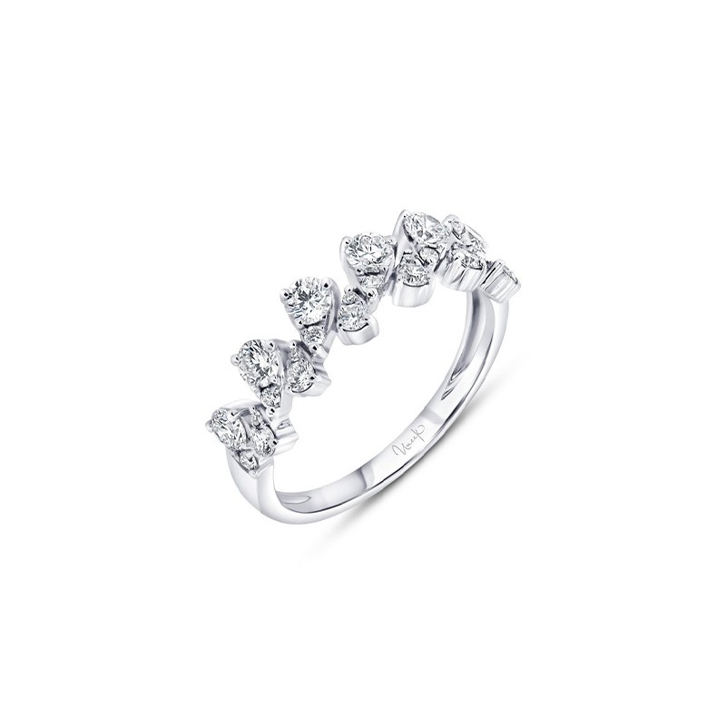 14K White Gold Diamond Pear Shaped Ring