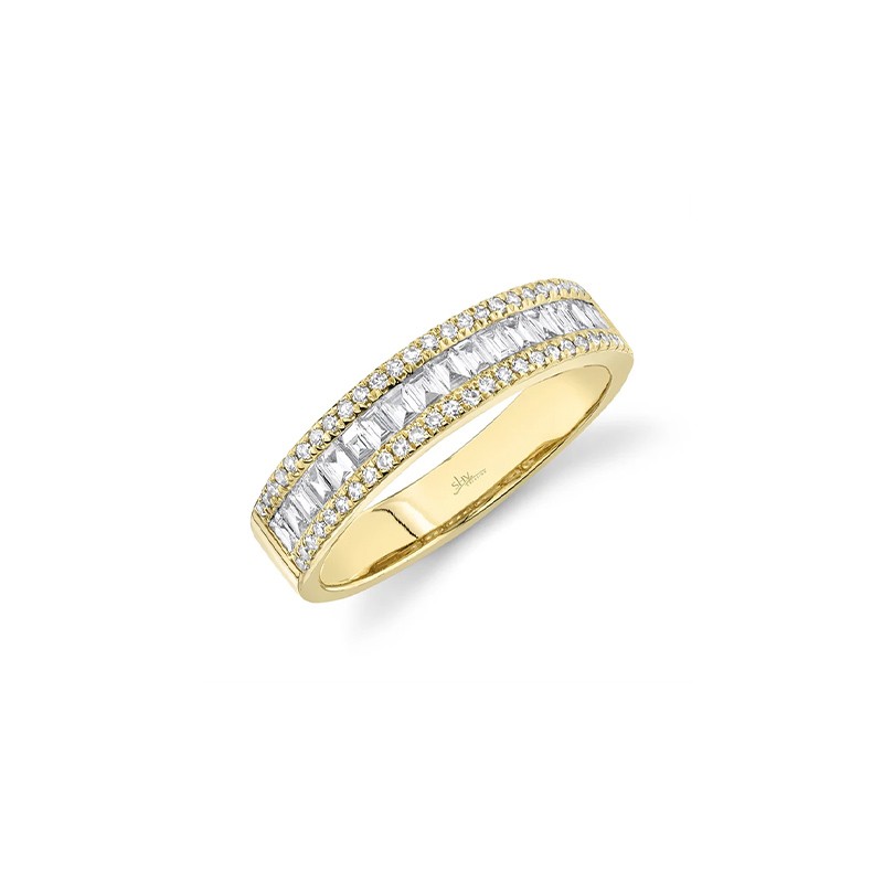 Yellow Gold Diamond Baguette Band