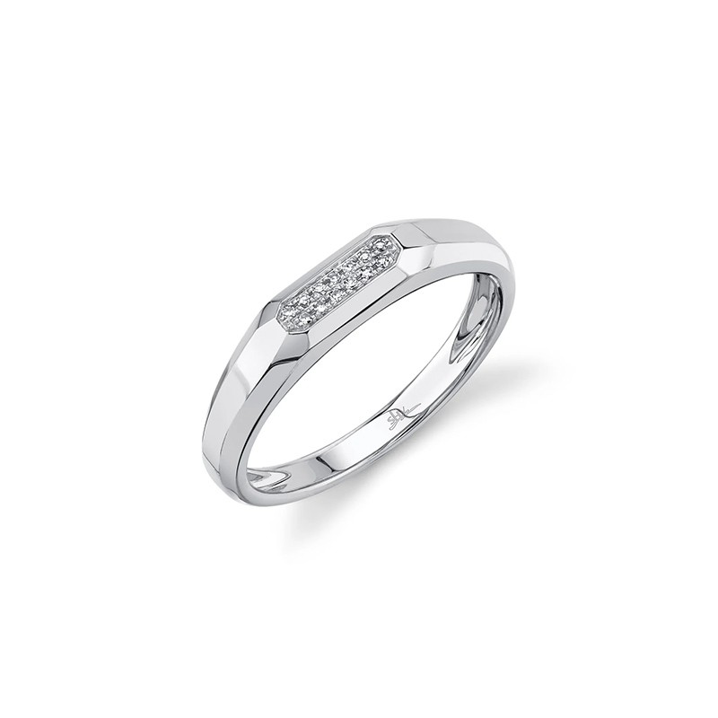 14K White Gold Diamond Pave Ring