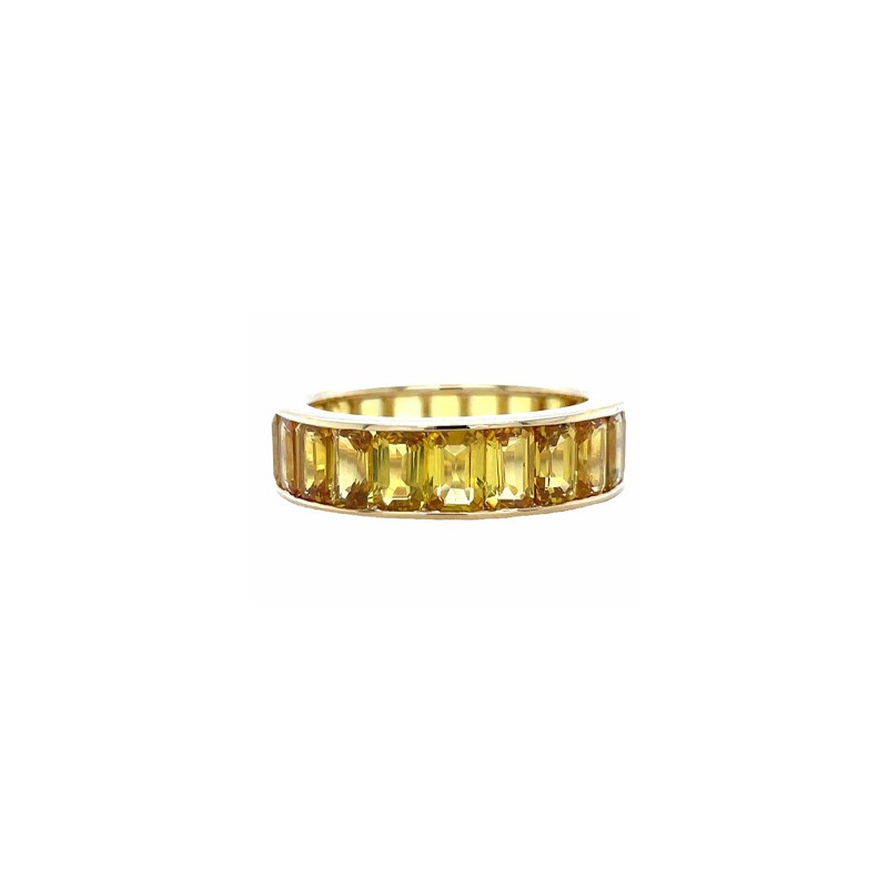 18K Yellow Gold & Yellow Sapphire Eternity Band