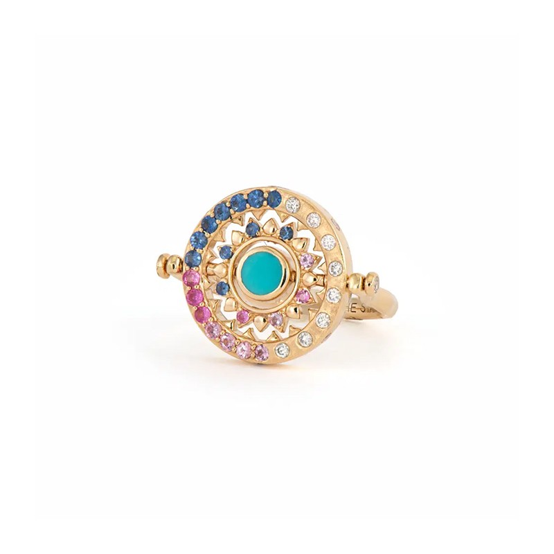 14K Yellow Gold Tell Your Story Zodiac Flip Ring