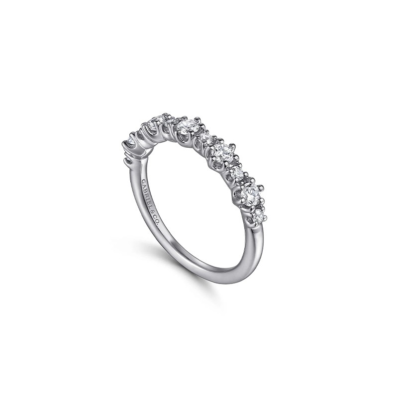 14K White Gold Diamond Anniversary Band