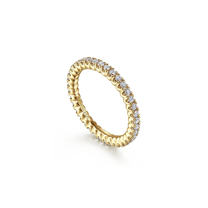 14K Yellow Gold Diamond Anniversary Band